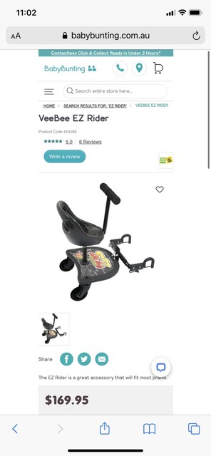 easy rider pram attachment